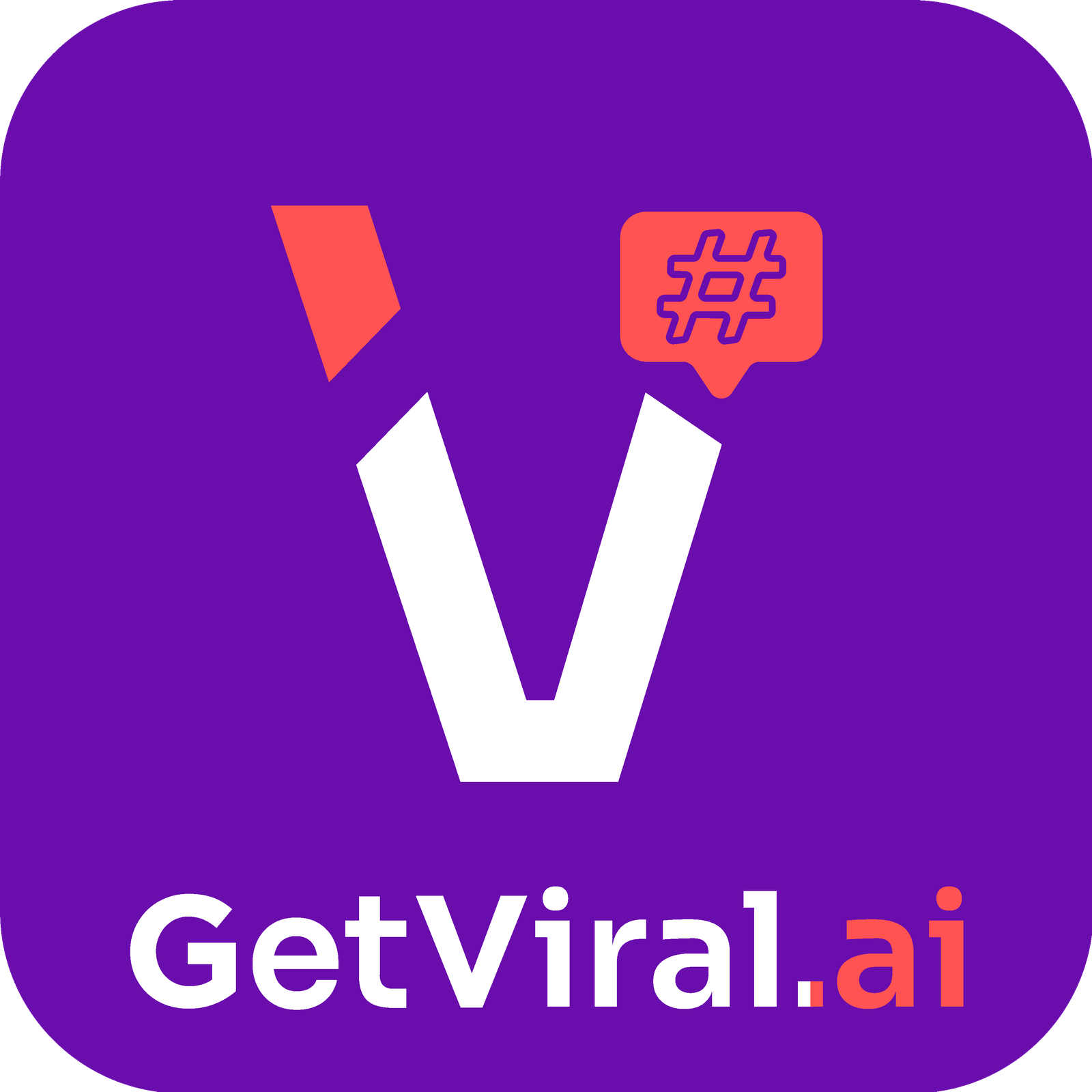 Get viral ai icon and wordmark